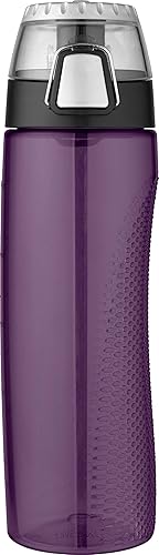Thermos Botella de hidratación Tritan de 24 onzas con medidor Púrpura