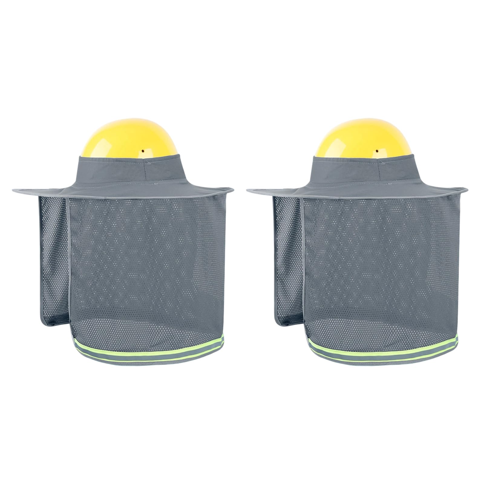 Nvoqilin Grey Lightweight Polyester Helmet Sunshade With Wide Brims And Secure Fastening For Comfort Hard Hat Sun Visors Foldable Helmet Sun Protect