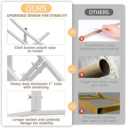 Miniatura 5 de Soporte de arco de boda de luna creciente, arco de boda de acero al carbono, marco de globo de flores curvadas con base rectangular para bodas,