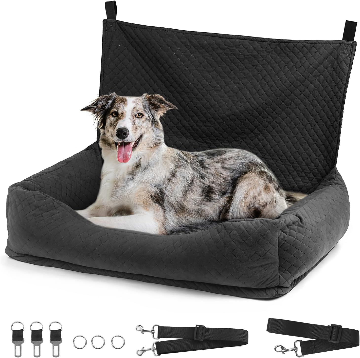 AFODDON Large Dog Car Seat, Car Seat for 2 Small Dogs or Mediumsized