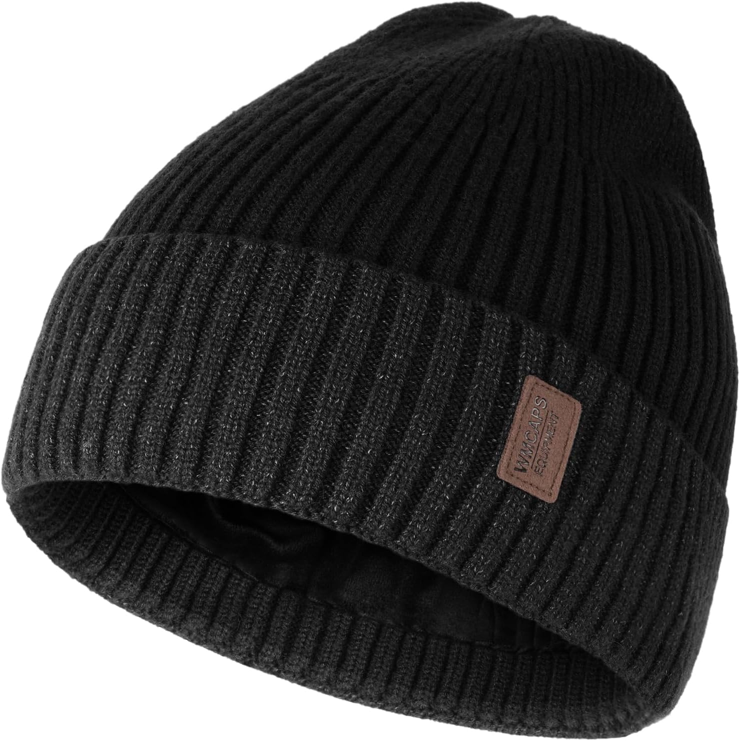 Wmcaps Warm Beanie for Men Women, Fleece Lined Beanie Warm Winter Caps Unisex Fashion Knit Cuffed Cap