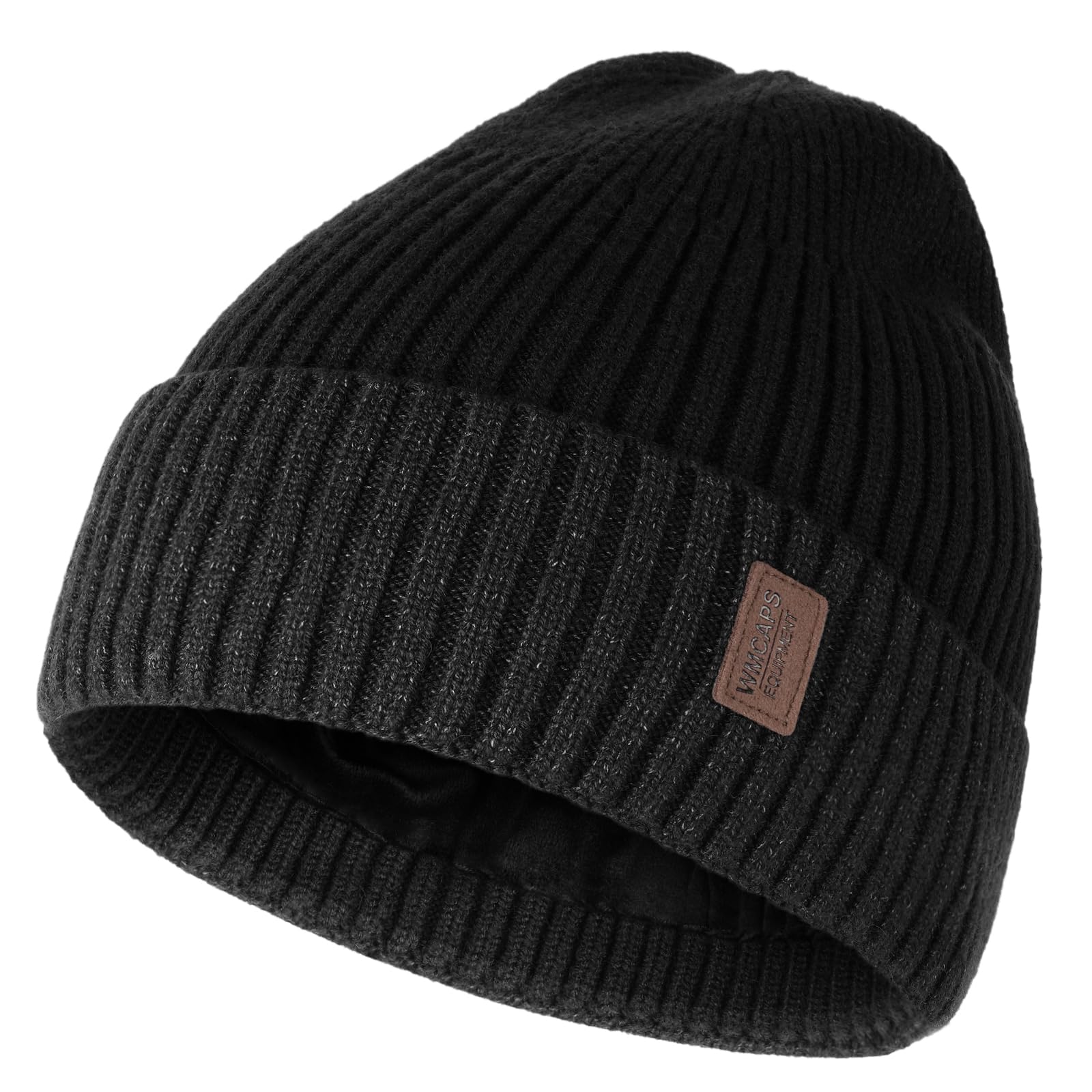 Wmcaps Warm Beanie for Men Women, Fleece Lined Beanie Warm Winter Caps Unisex Fashion Knit Cuffed Cap