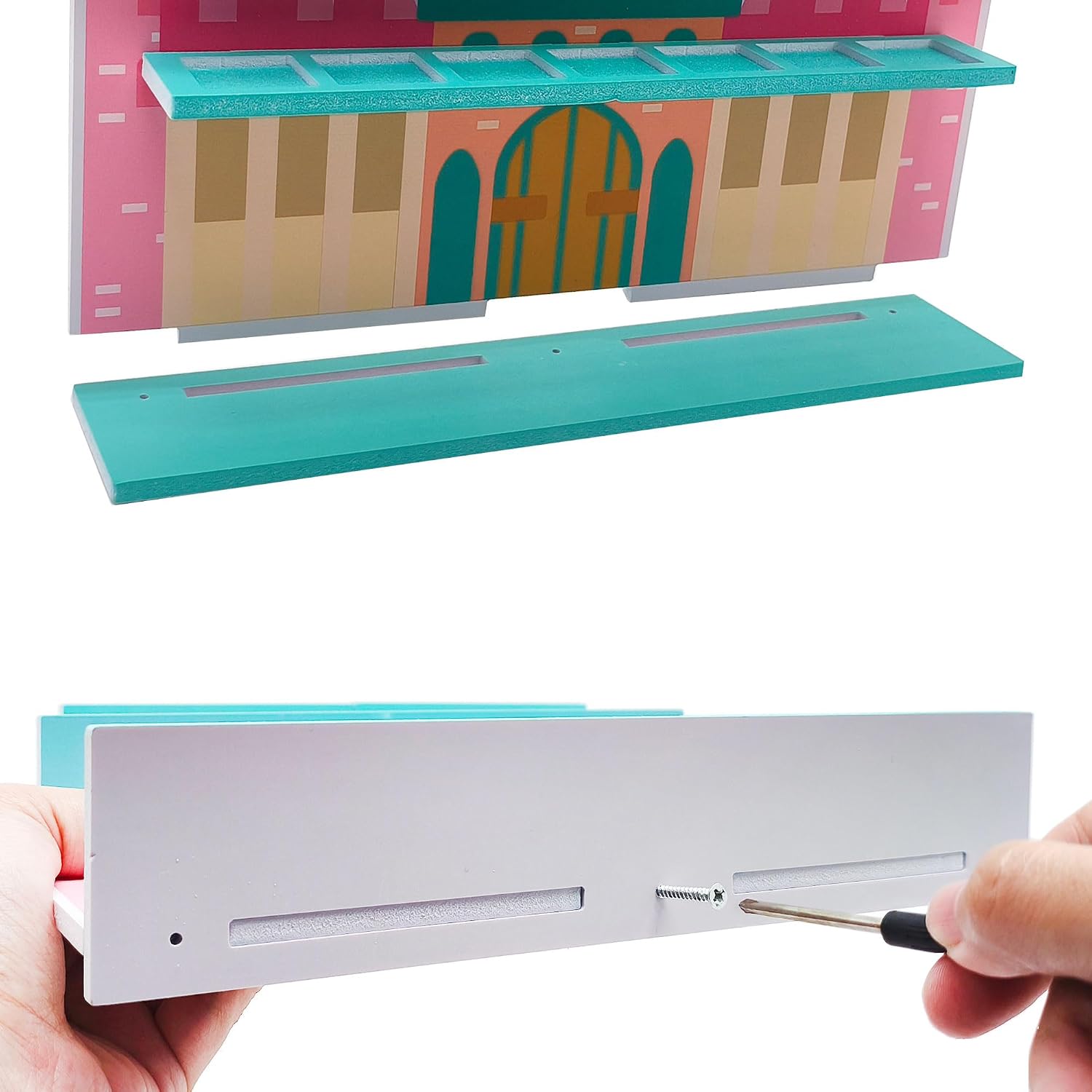 Display Shelf Compatible with Funko Bitty Princesses Series, Display Stand for Bitty Pop Princess Figures, Wallmountable Bitty Shelf, Displays 31 Bitty Pops