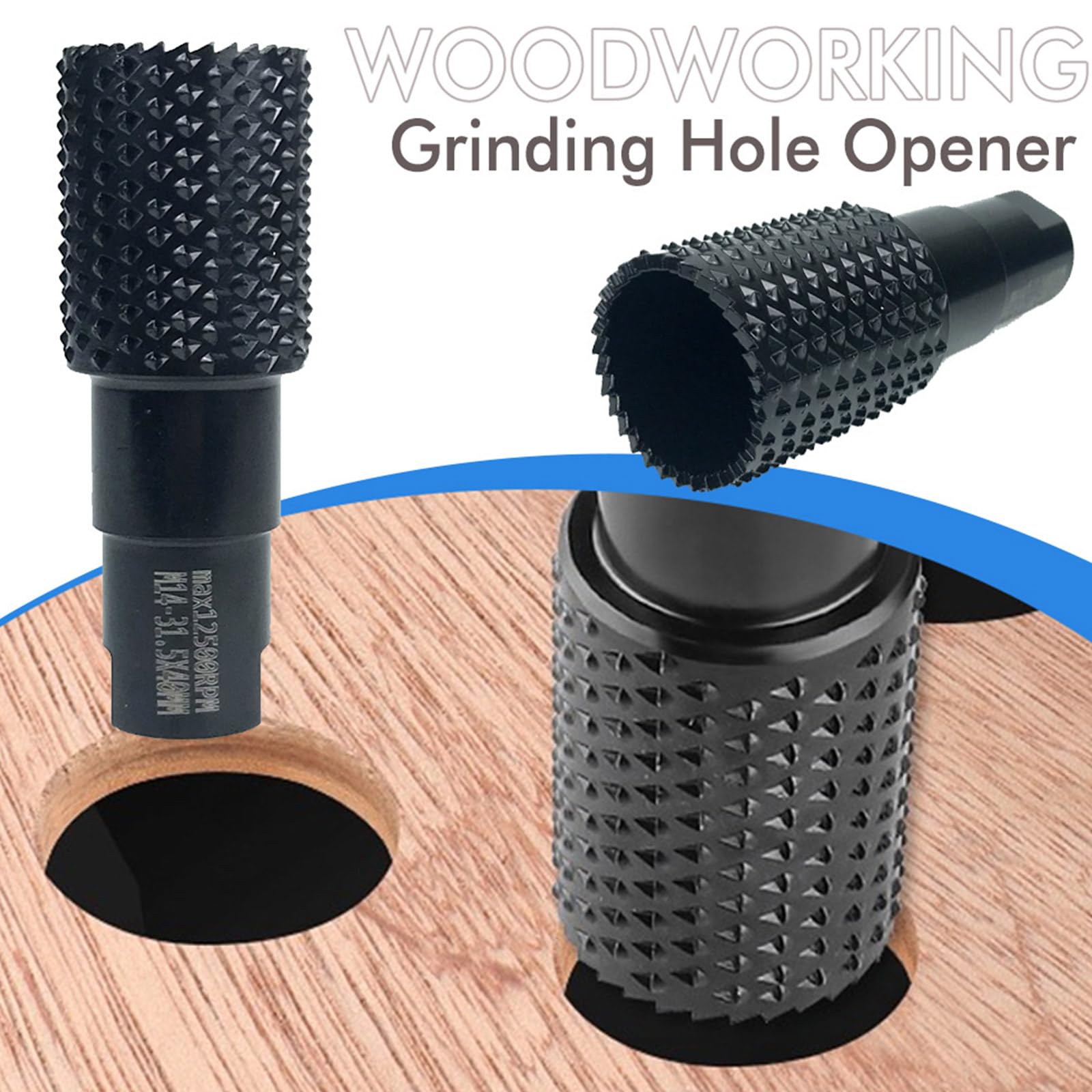 Set di raspe rotanti in acciaio al carbonio per la lavorazione del legno, efficacia, impugnatura comoda, 10 mm/14 mm, strumento per intaglio e lucidatura del legno