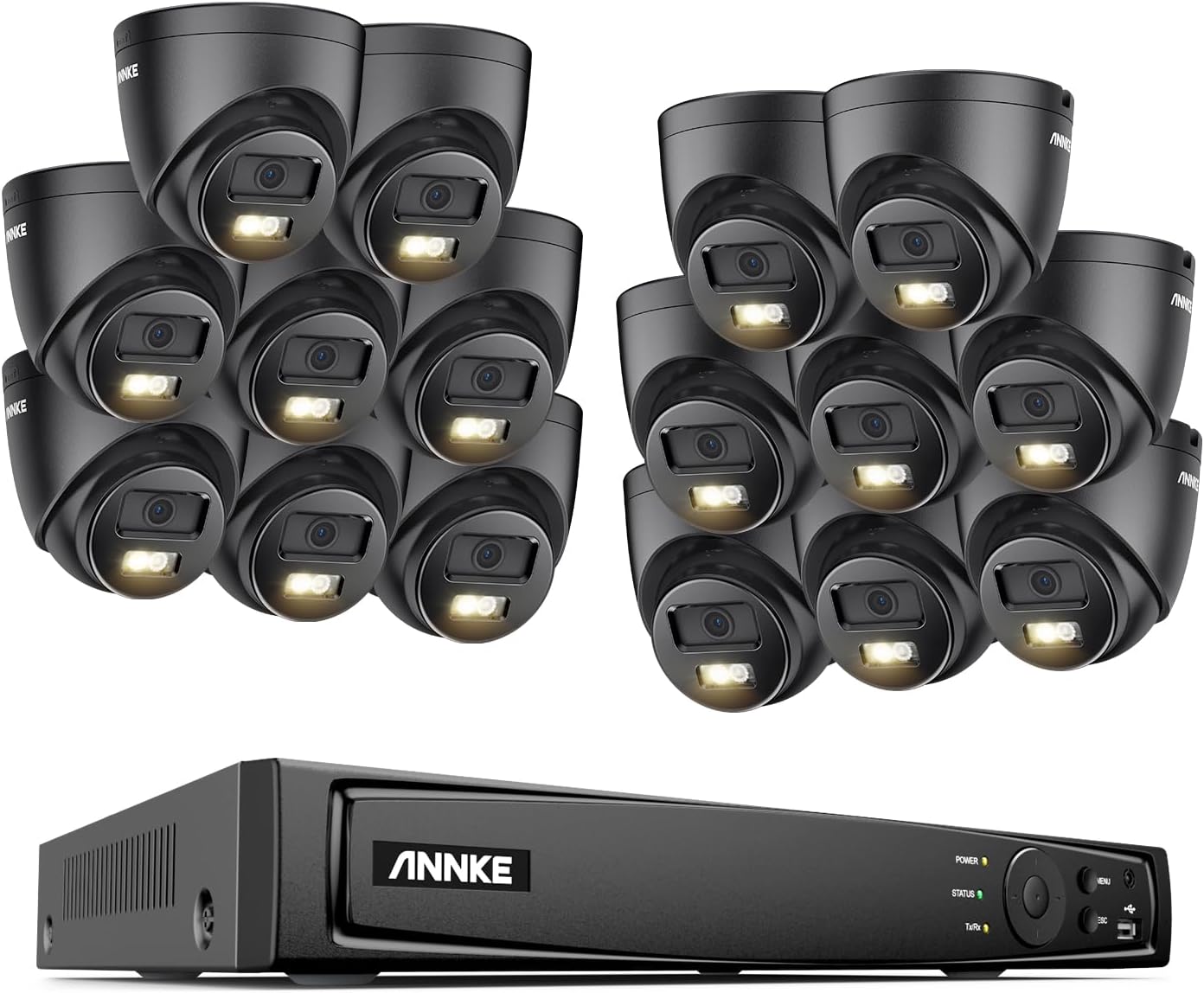 ANNKE AH500 16CH PoE Security Camera System Black, 16Pcs
