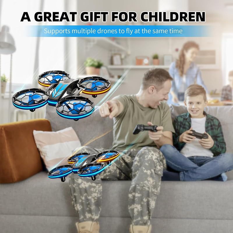 TEEROK T20 Mini Drón Gyerekeknek - RC Quadrocopter 3 Akkumulátorral, Magasságtartással, Fejnélküli Móddal, 3D Flip Funkcióval - Távirányítós
