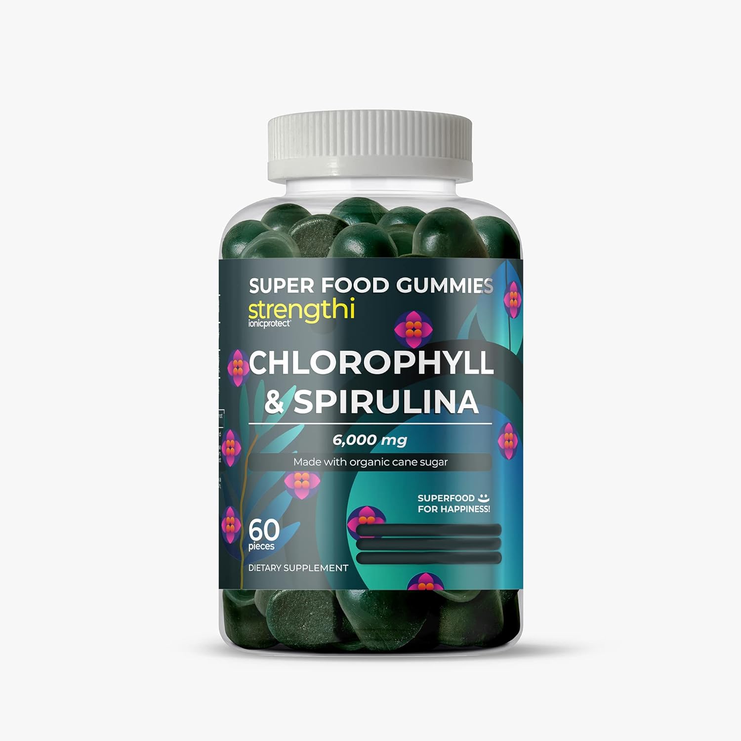 Strengthi Chlorophyll and Spirulina Chewable Gummies 2Month Supply