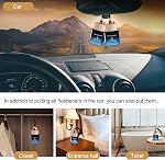 Car Air Freshener Hanging 2 Pack Car Air Fresheners Diffuser - Mahogany Teakwood Fragrance Oil Air Diffuser for Car, 45+ days Long Lasting Fragrance, Two 0.27 FL OZ/8ML Made in USA Car Air Fresheners