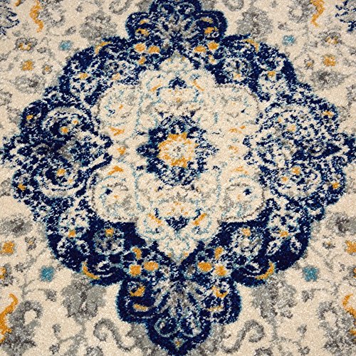 Home Dynamix Vintage Channing Runner Area Rug 26"X16'7", Distressed Ivory #TOP5