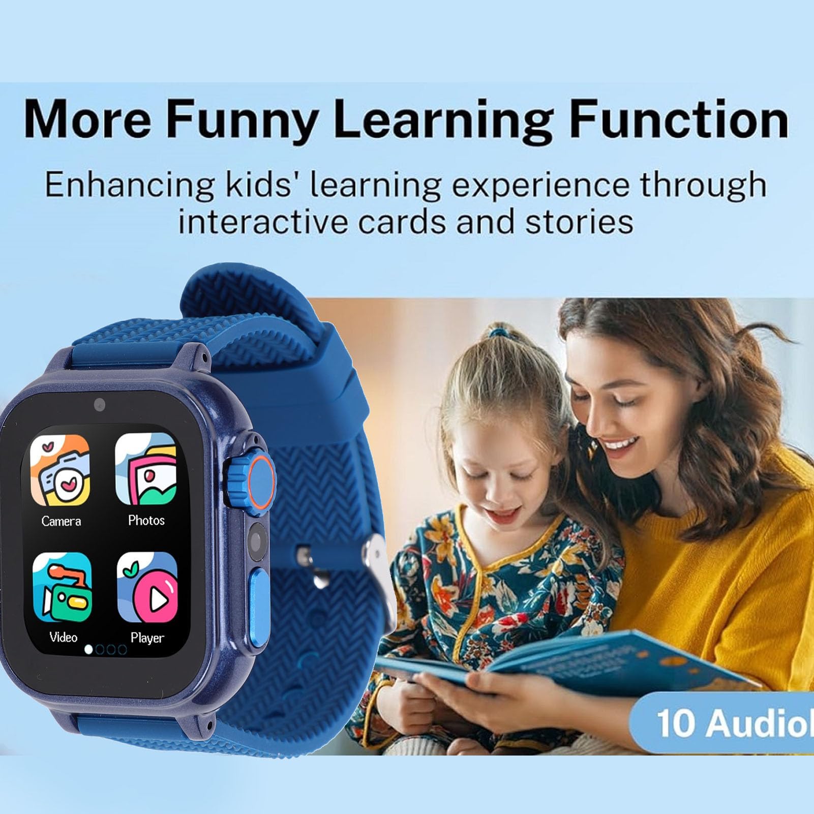 Tosuny Orologio Smart con Fotocamera per Bambini, Orologio Digitale per Ragazzi, 2 Pezzi, per Giochi Educativi e Monitoraggio GPS