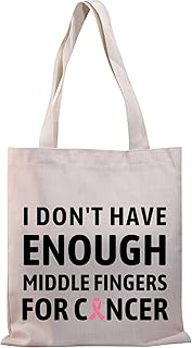 BDPWSS Breast Cancer Awareness Tote Bag For Women Breast Cancer Survivor Gift Pink Ribbon Shopping Bag (Finger cancer TG)