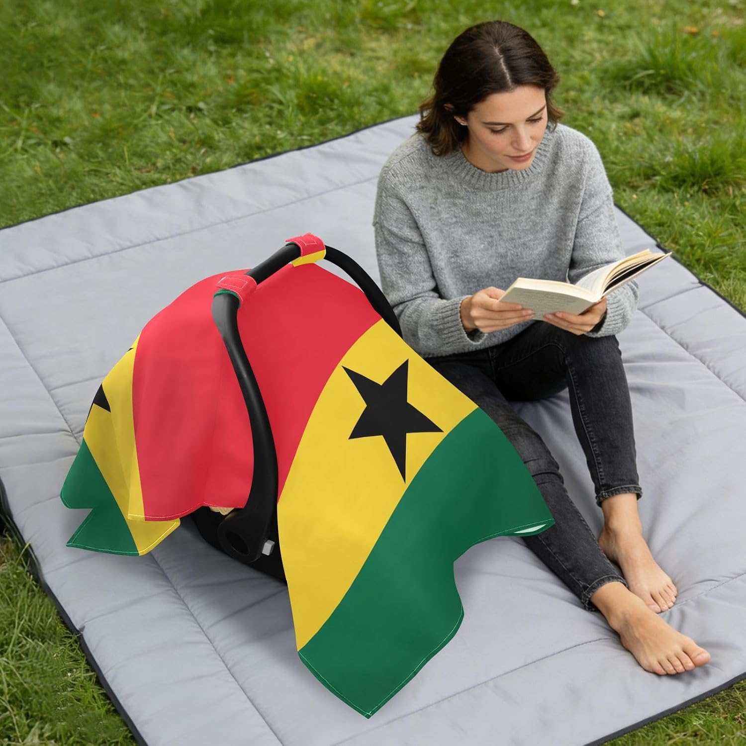 Baby Stroller Sun Shade UV Protection Net Cover,Travel Accessories Ghana Flag