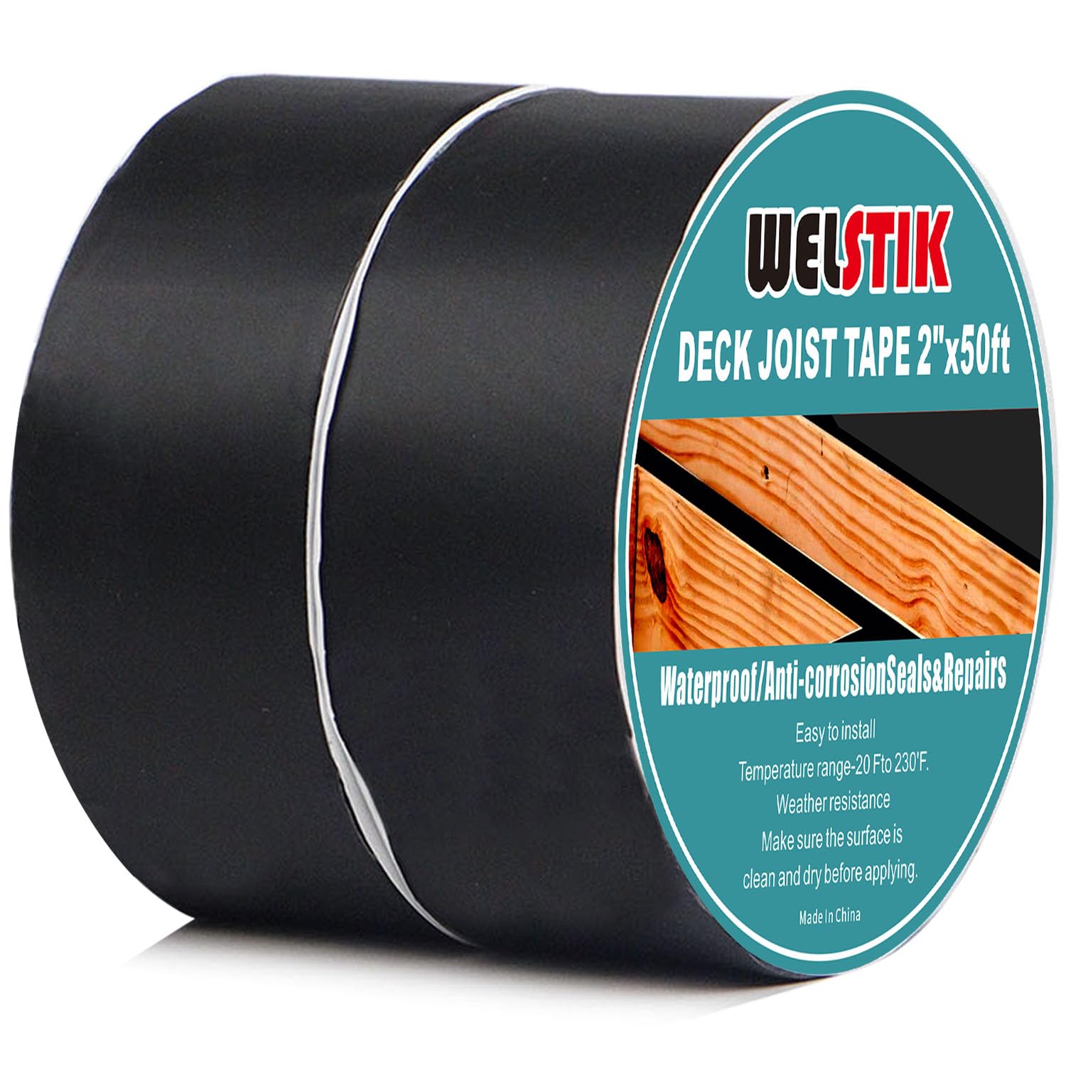 Flashing Tape Joist Tape For Decking - 2 Rolls Butyl , Waterproof \u0026  Weather-Resistant Butyl Flashing Tape, image size:1500x1500