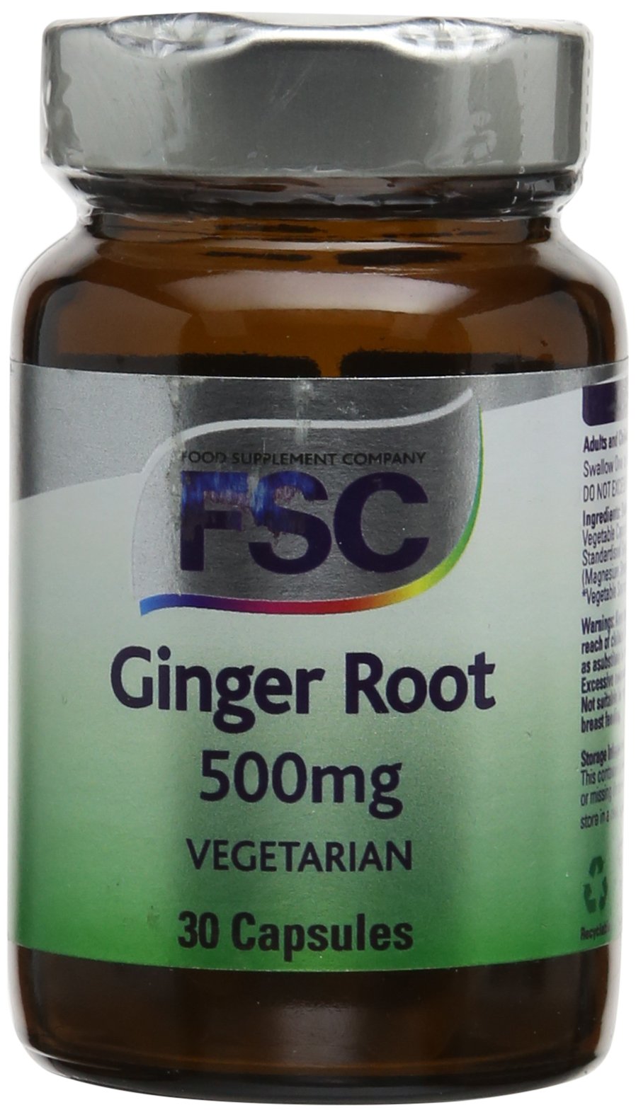 FSC 500mgginger - Pack of 30 Vegetable Capsules