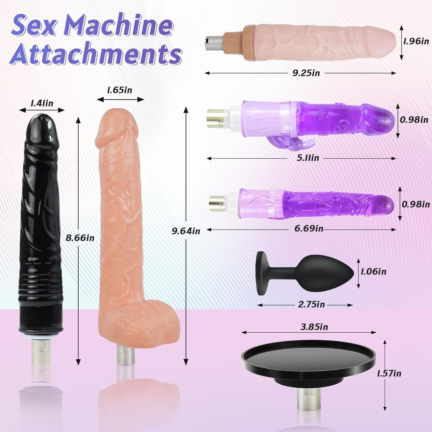 Sex Machine Thrusting Dildo Machine with Attachments, 3XLR Connnector Automatic Sex Machines for Women Adult Sex Toy Dildo Machines with Suction Adapter
