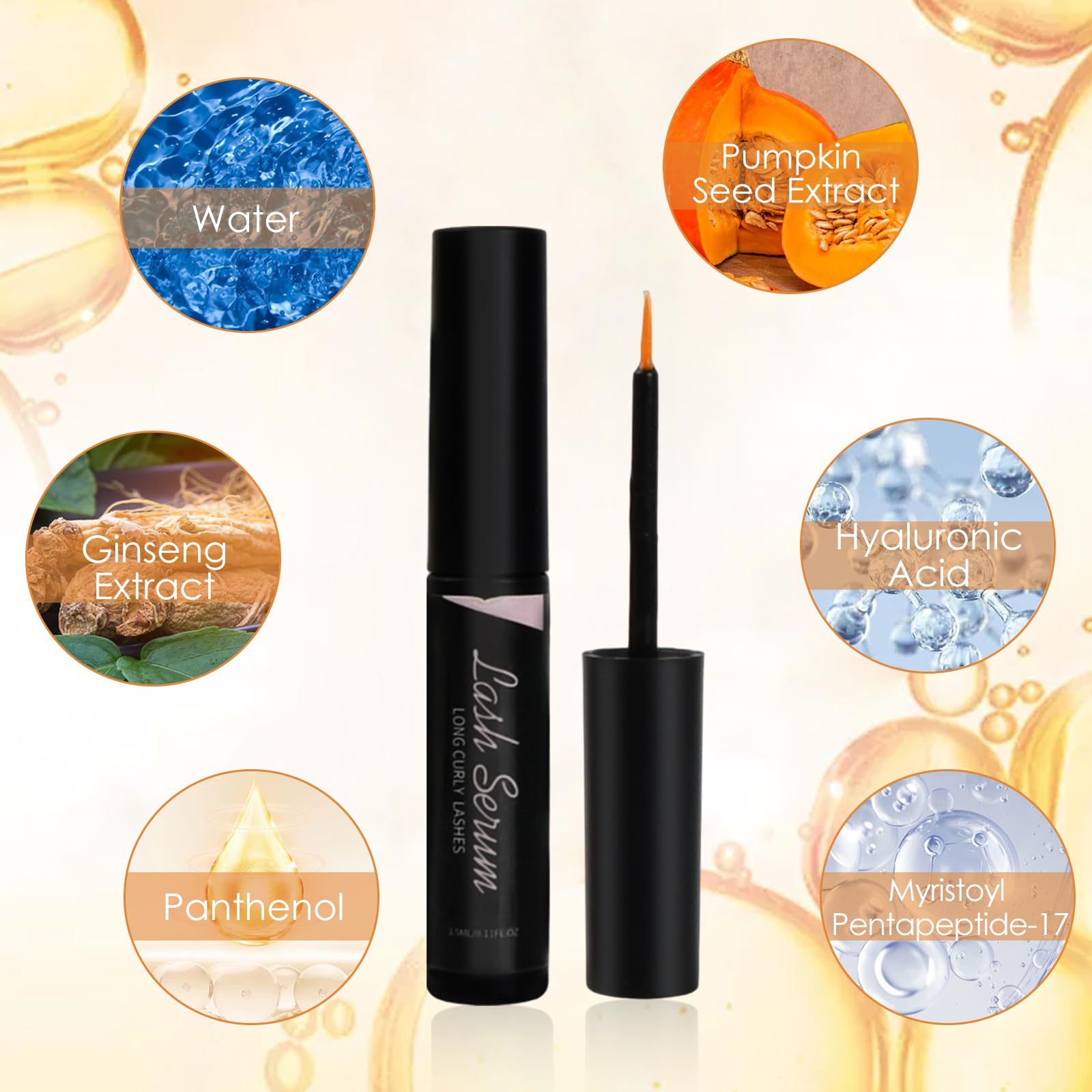 Serum do wzrostu rzęs, 2 x 3,5 ml, naturalne serum do przedłużania rzęs, serum do przedłużania rzęs, serum do porostu rzęs, przezroczyste