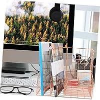 Vista 7 de NUOBESTY Organizador de escritorio, archivador de escritorio, carpeta negra, carpetas de oficina, soporte para revistas, soporte de documentos