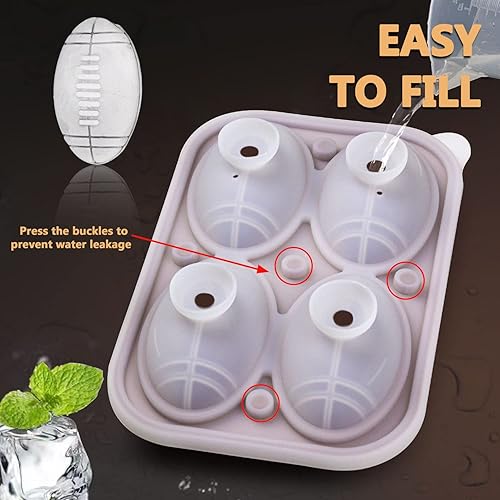 Miniatura 9 de Molde de hielo Prism Sphere, molde de hielo redondo grande de silicona, bandeja para cubitos de hielo con formas divertidas con tapa transparente