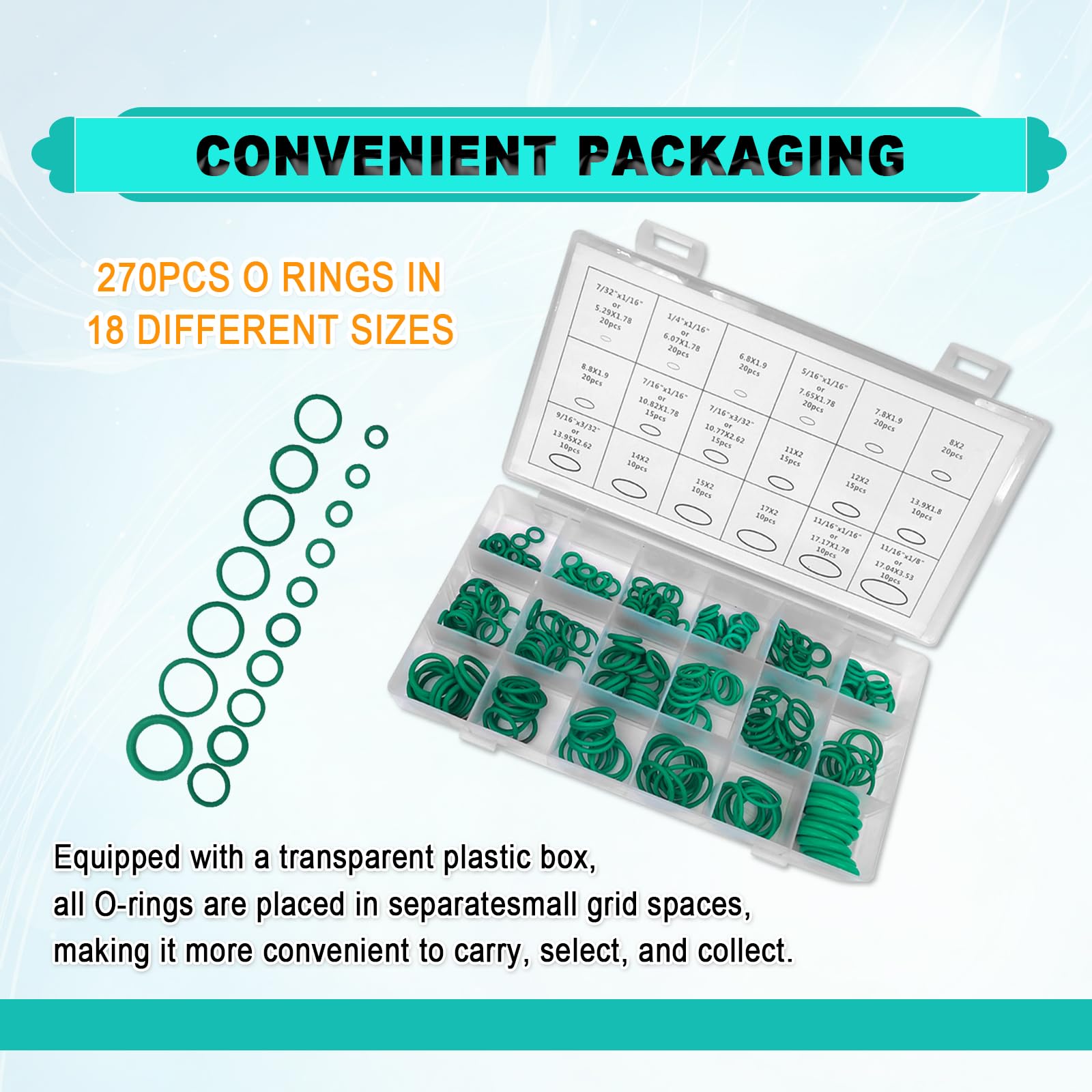 Amazon.co.jp: コンプレッサーOリング270個 - カーエアコンAC O