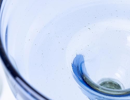 Vista 12 de Juego de 2 vasos de Margarita mexicana soplados a mano de 16 onzas – Puntos de confeti – Vajilla MEXICANA