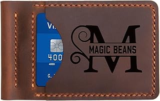 Turbosnail Personalized Leather Bi-Fold Wallet, Genuine Leather Handmade Wallets RFID Money Clip, Wallets for Men, Billfold Wallet, Slim Wallet, Christmas Gifts -Graduation Gifs