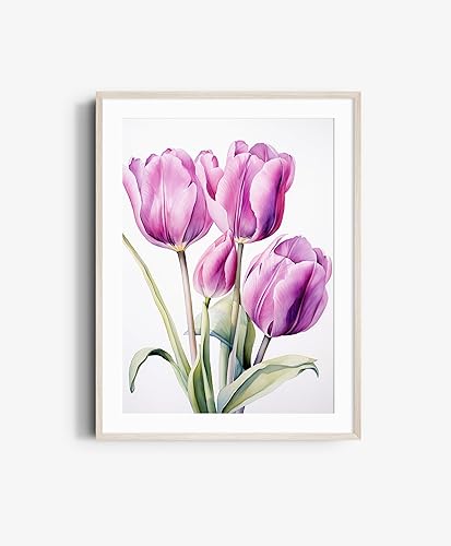 Miniatura 2 de Tulips Wall Art Print - Tulips Flowers Print Poster Unframed - Watercolor Tulips Print - Tulips Wall Art - Tulips Painting - Tulips Artwork