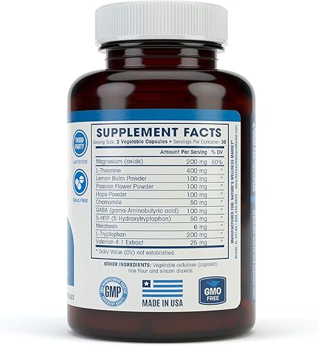 Miniatura 3 de Ayuda natural prémium para dormir para adultos, alivio efectivo, sin formación de hábitos, despierta con sensación de renovación, mezcla patentada