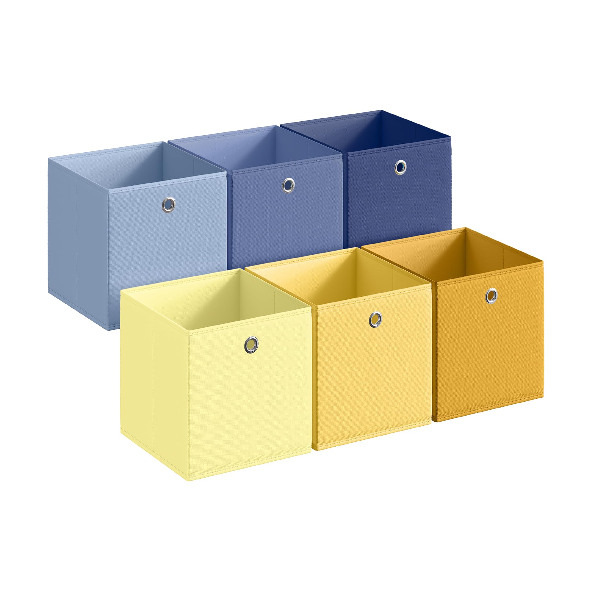 Set of Cube Storage Unit, Pale Blue, Misty Blue, Harbor Blue, Pale Gold, Goo / 26L x 26W x 28H cm