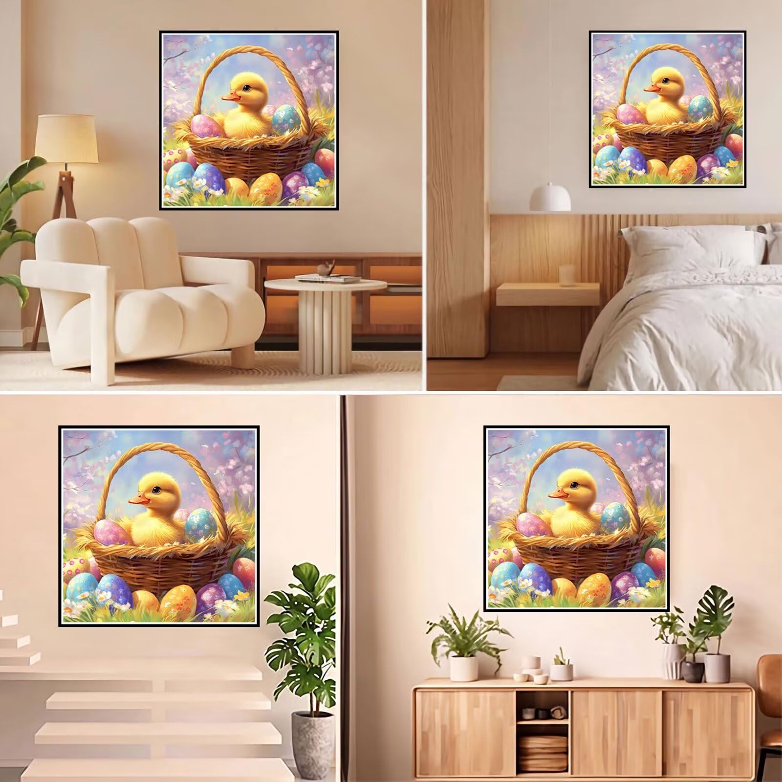 Broderie Diamant Kit Complet 5D, Pâques Diamond Painting Adulte Plein Foret, Peinture Diamant pour Adulte Enfant Débutant, Loisirs Créatifs de Détente et Décoration Maison, Animal 70x70cm FX#440