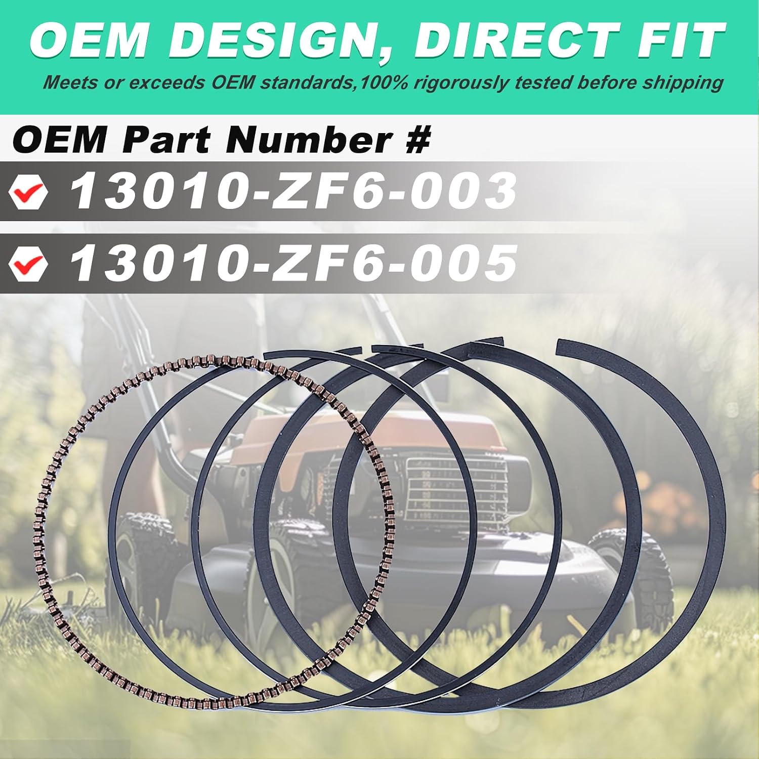 Adefol 88mm Piston Ring Set for Honda GX390 GXV390 STD Motor Gas Engine Replacement Parts for 13010-ZF6-003 13010-ZF6-005 H5013 3013 4013 2113 13hp