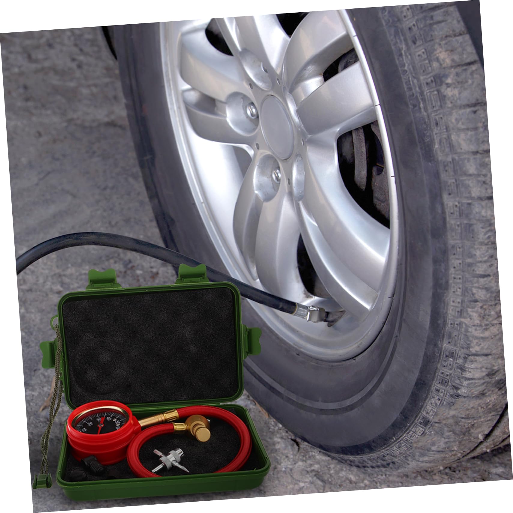 Manomètre de Pression Automobile pour Pneu de Voiture, 1 Set