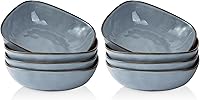 Vista 9 de famiware Juego de 4 Tazones Grandes para Pasta, Tazones Ocean Square de 8", Tazón Grande para Servir Pasta, Tazones Grandes para Cena, Juego
