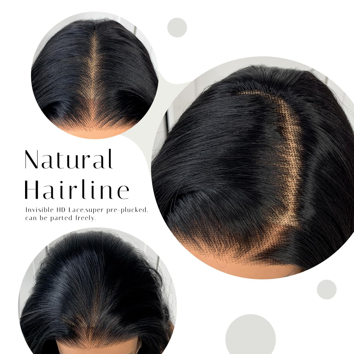 HD 13x6 Synthetic Lace Front Wig Pre-Plucked, Jet Black 26inch Body Wave Lace Frontal Wigs 200 Density for Black Women, Pre-Plucked PLUS 1.5’’ Hairline