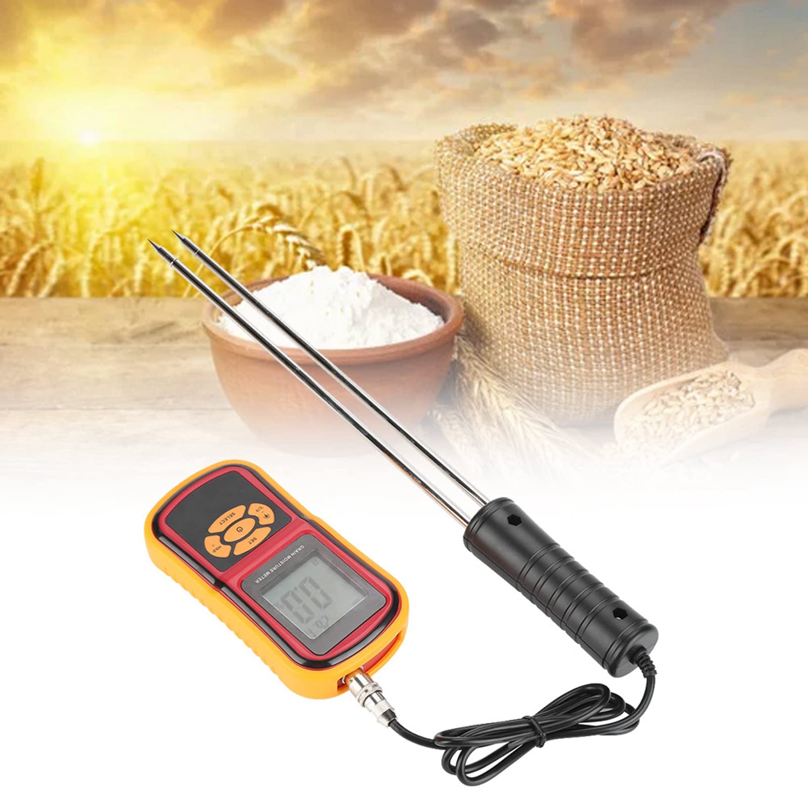 ACAGALA GM640 - Misuratore di temperatura di umidità digitale LCD portatile per riso di grano