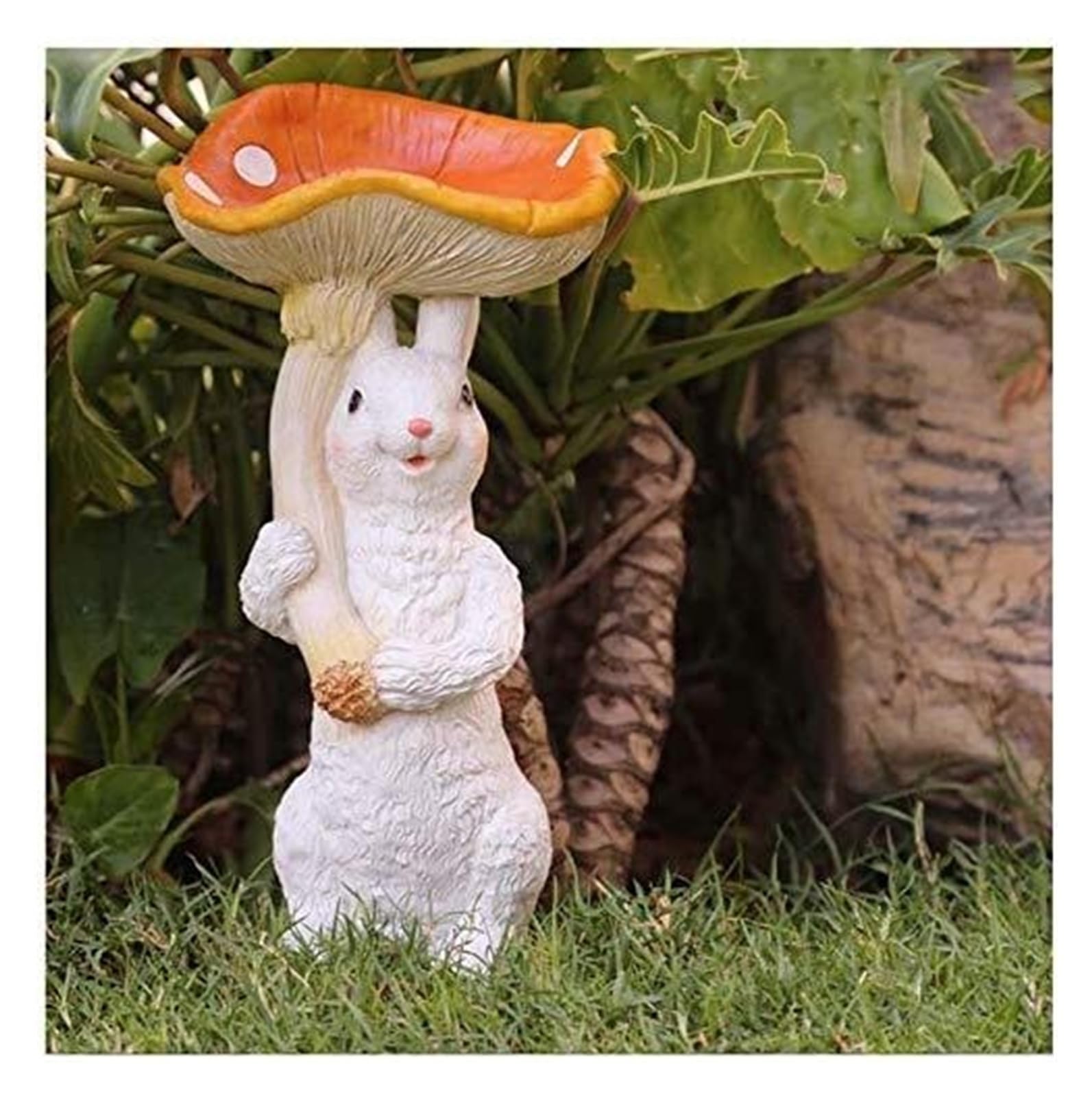Arredo da giardino Statua da esterno Scultura giardino Coniglio Resina Animale Arte Artigianato Pasqua Famiglia Decorazione for feste Ornamenti da esterno