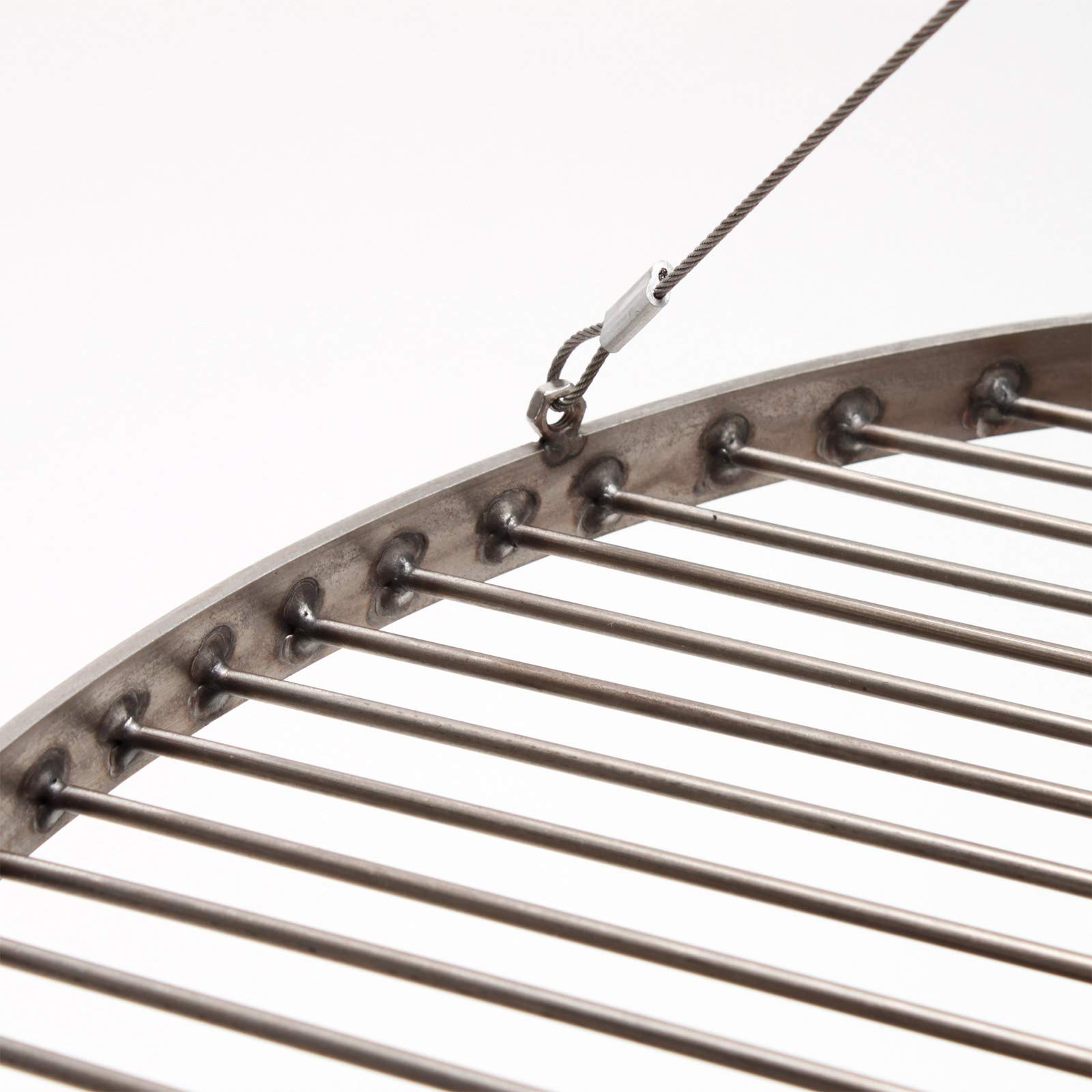 DEMA Schwenkgrill Edelstahl 55cm MURCIA Erdspieß höhenverstellbar | Grillrost Seilzug verstellbar, Edelstahl Grillgalgen, mobiler Garten Schwenkgrill, stabile Outdoor Konstruktion