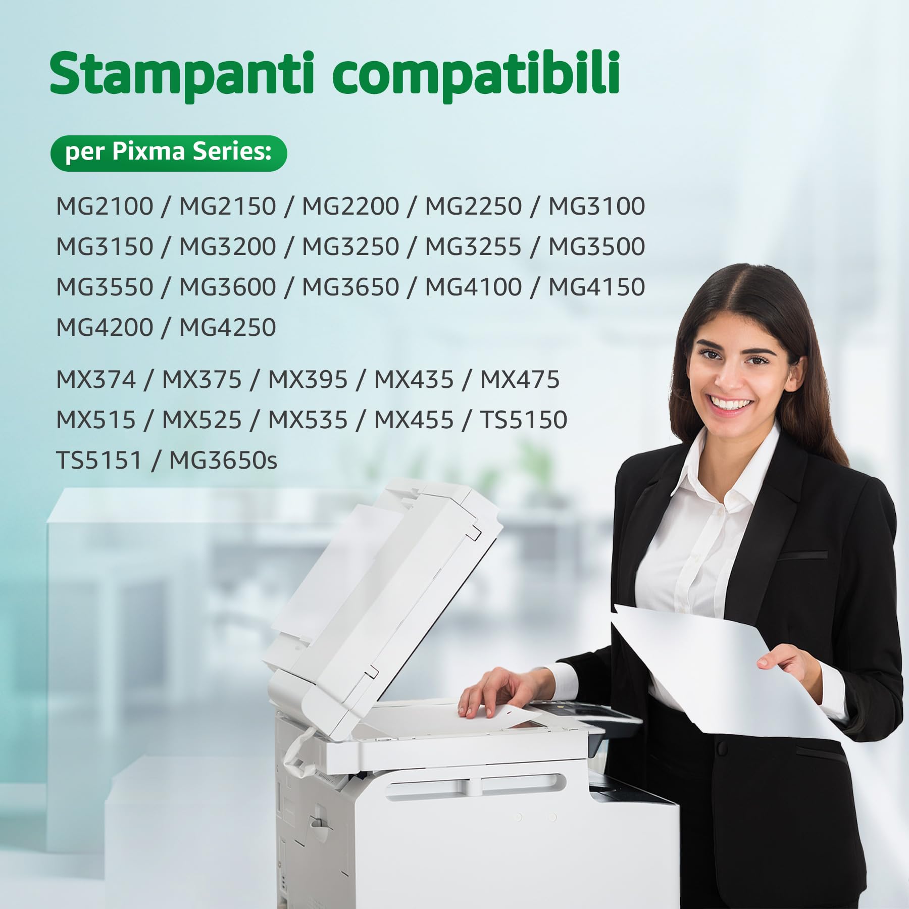 GREENSKY Cartucce 540 XL Compatibili per Cartucce Canon 540 XL PG-540 per Canon 540 per Canon Pixma MG3650s MG3650 TS5150 TS5151 MG3550 MX475 MX355 MX515 MG2550 MG4250 (2 Nero)
