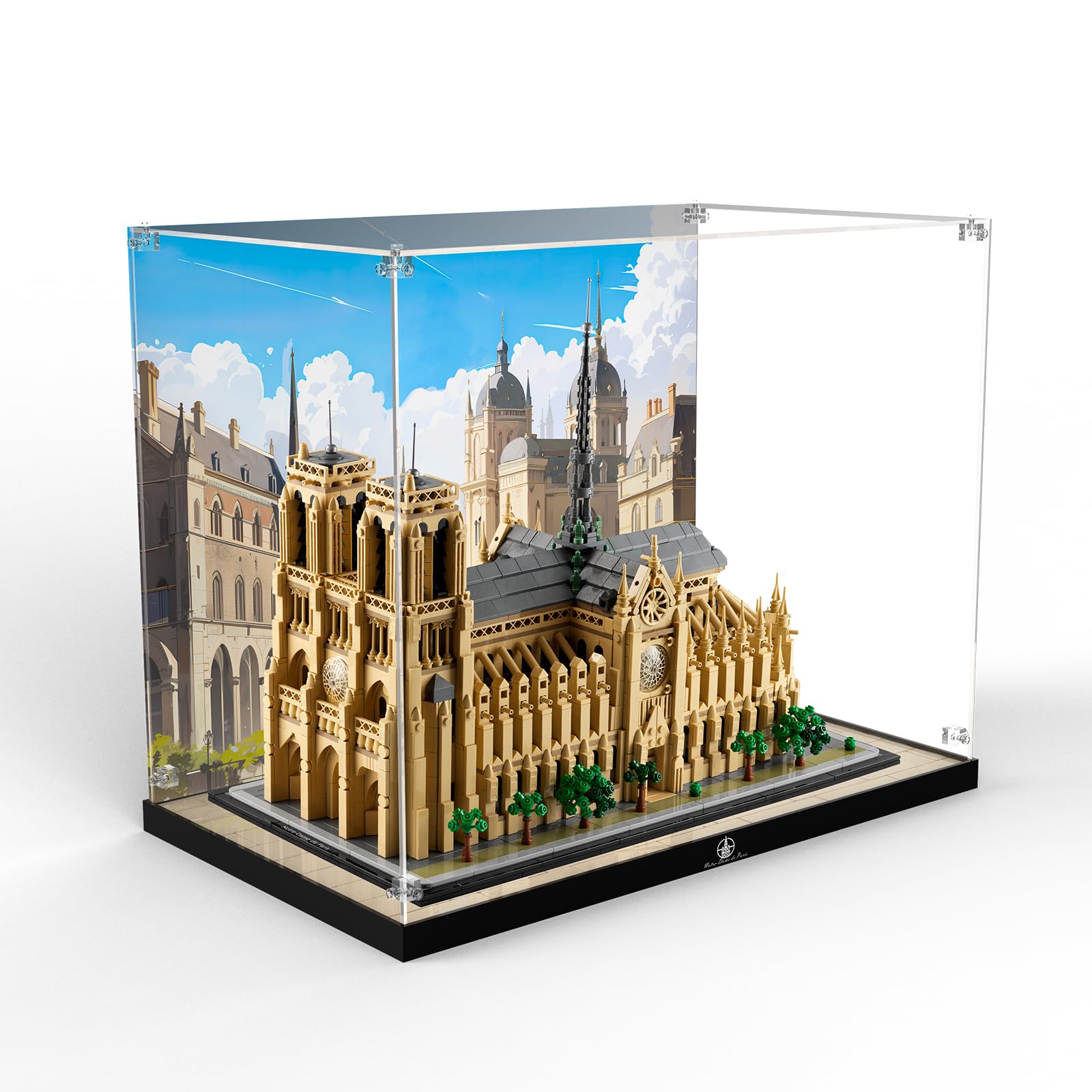 Vitrine Plexiglas Pour LEGO® Architecture 21061 Notre-Dame De Paris Non Inclus