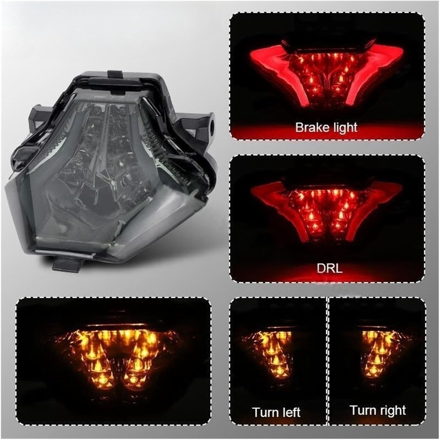 Luz de Freno Trasera Moto Para R3 R25 2013-2020 Intermitente de motocicleta Luz trasera LED Luz de freno trasera Lámpara indicadora 12v