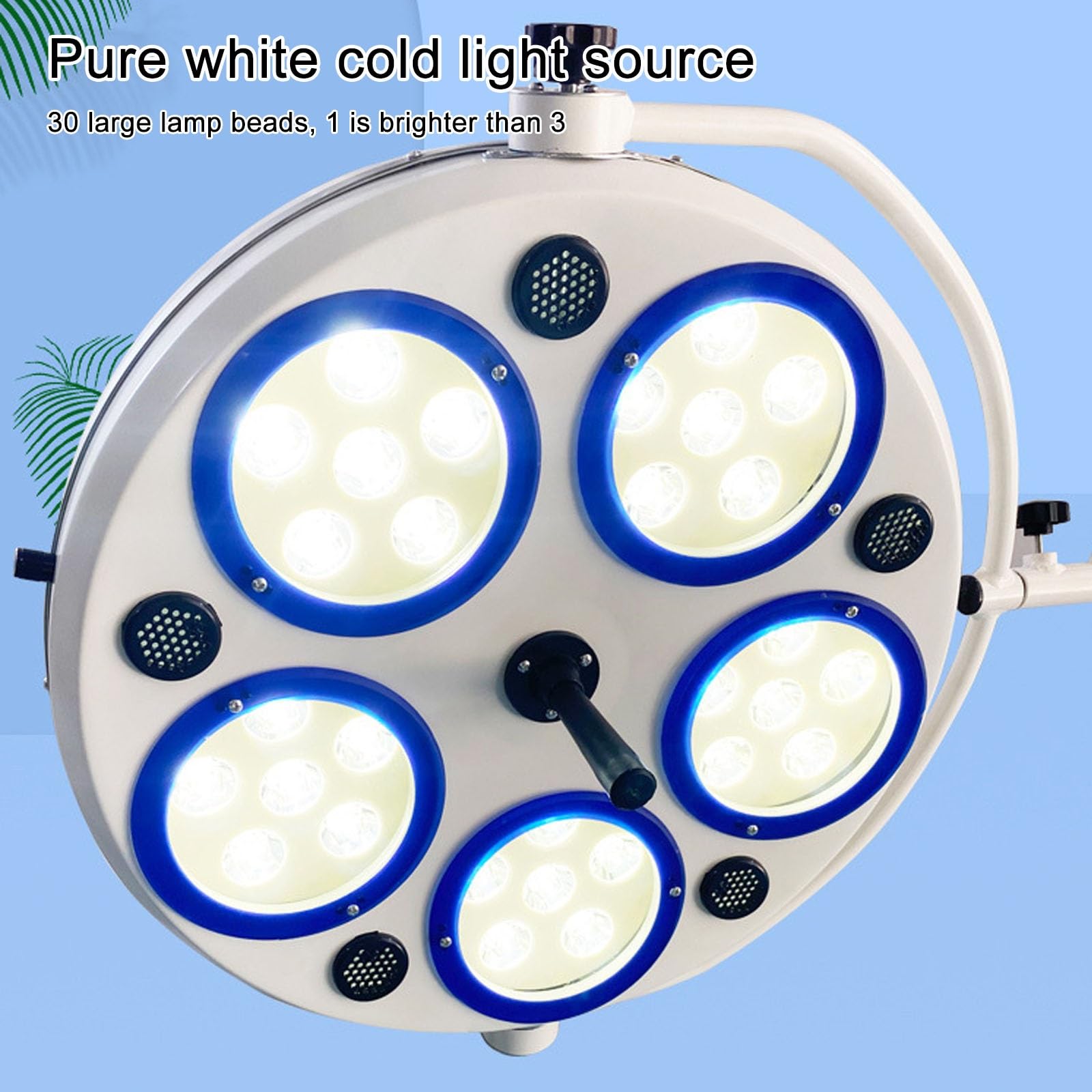 Lampada per Visita Medica a 5 Fori, Lampada per Visita Chirurgica a LED da 30W, Lampada per Visita Ginecologica, Mobile Esame Lampada, Lampada per Luce Orale Dentale