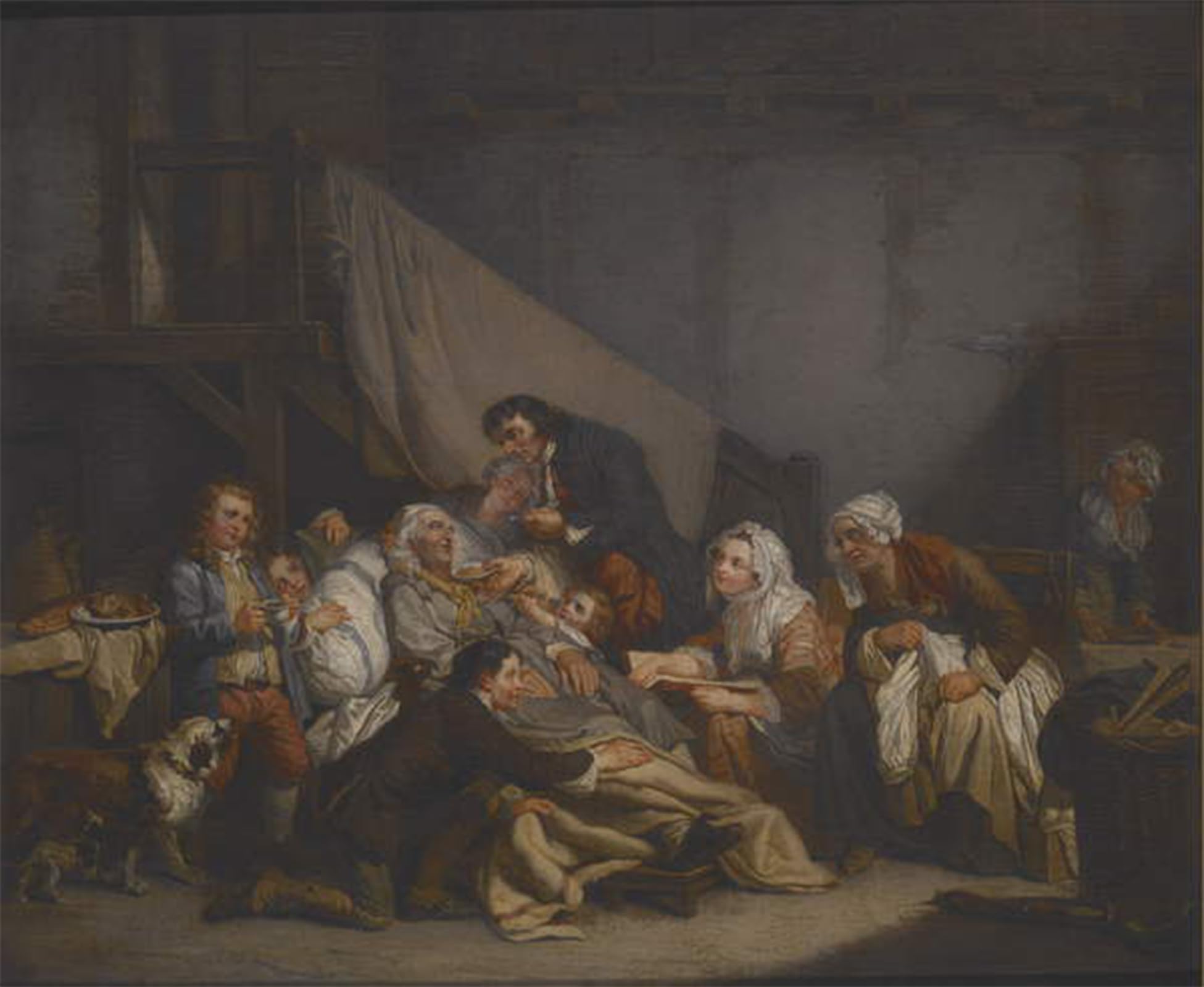 Posteriik No Frame Famous Modern Artwork Art Mural Death Of An Old Man By Jean Baptiste Greuze Oil Paintings Pictures For Home Decor 60X90cm