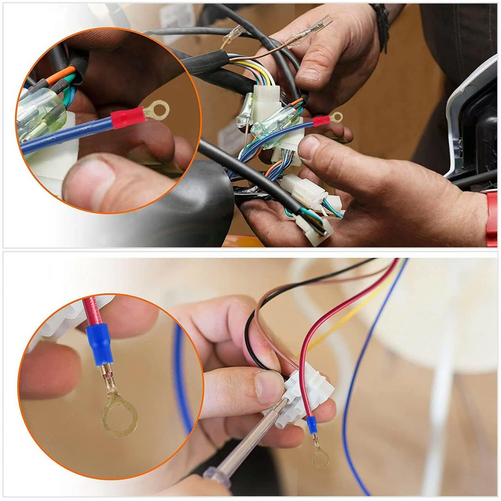 Lot De 6 Cosses électriques Rondes En Laiton M3 M4 M5 M6 M8 M10 - Pour Auto, Moto, Quad, Bricolage
