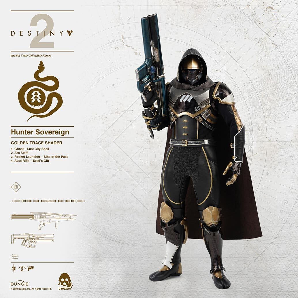 スリーゼロ Destiny 2 ハンター君主装備 黄金の軌跡・シェーダー Amazon | Threezero 1/6 DESTINY2 ハンター君主装備 黄金の軌跡