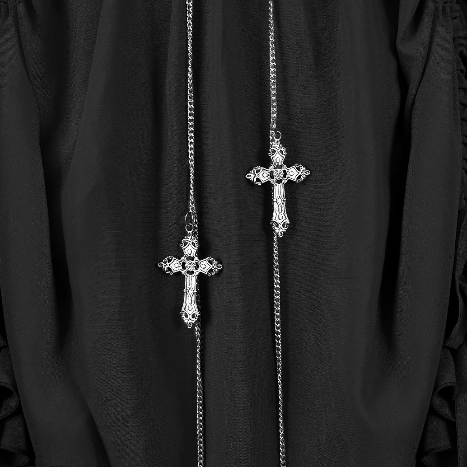 Women's Steampunk Dress Renaissnace Victorian High Low Ruffled Dress Halloween Costume - Image 7