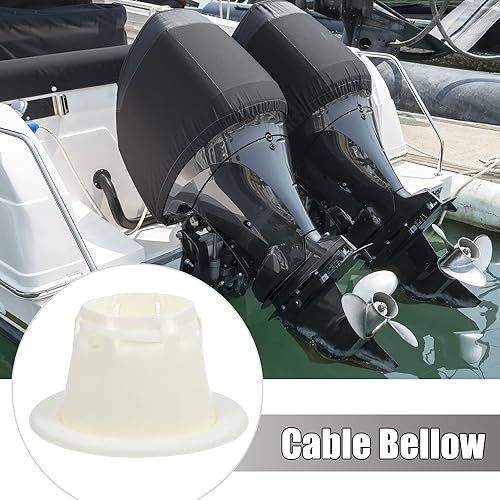 Miniatura 8 de X AUTOHAUX 4.7 in 4.72 "barco marino cambio de dirección Cable de arranque fuelle protector para coche barcos yates barcos arnés botas negro