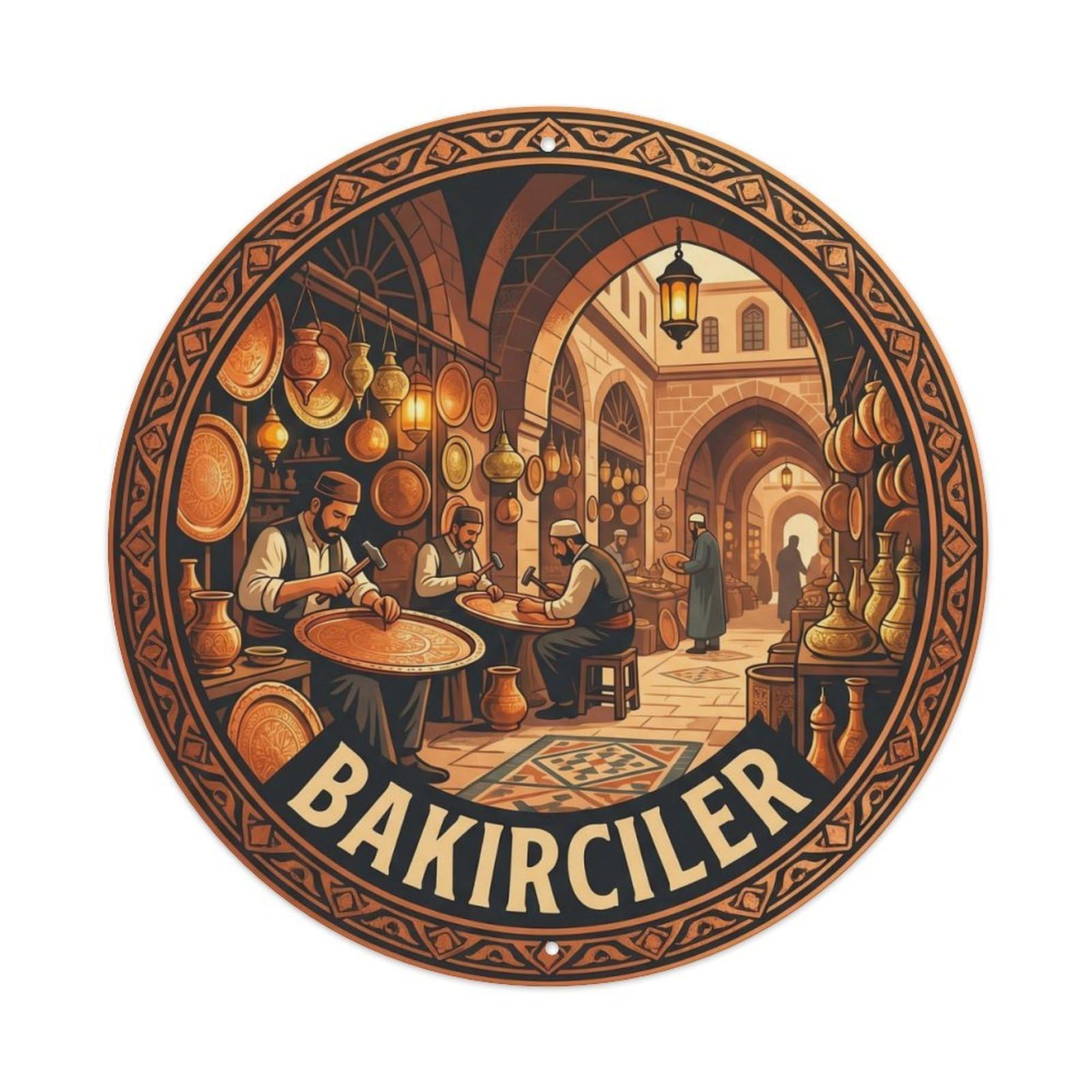 Gaziantep Copper Bazaar Handcraft Market Classic Metal Tin Sign