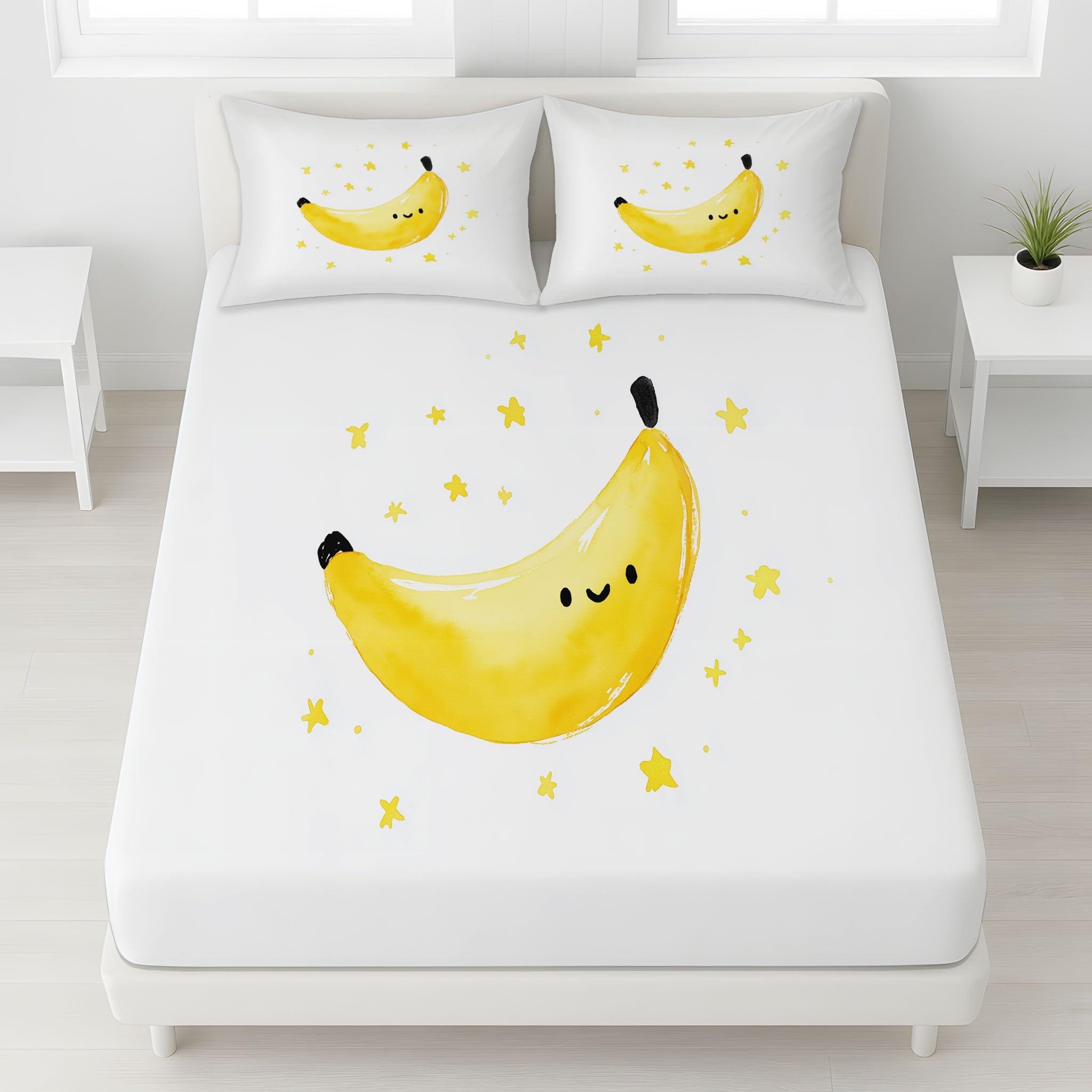Bananowa książka dla dzieci, z gumką z kreskówki, zabawna, słodka, akwarelowa, ręcznie rysowana, edukacyjna, miękka, nie gniecie się, białe, nadaje się do prania w pralce, dla dziewcząt i chłopców