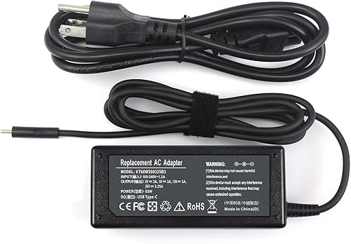 Vinpera 65w 45w Tipo-C cargador portátil USB-C con Dell XPS 13 9350 9360 9365 9370 9380 Latitude 7280 7480 7370 5480 7490 Chromebook 3500 3400 3100