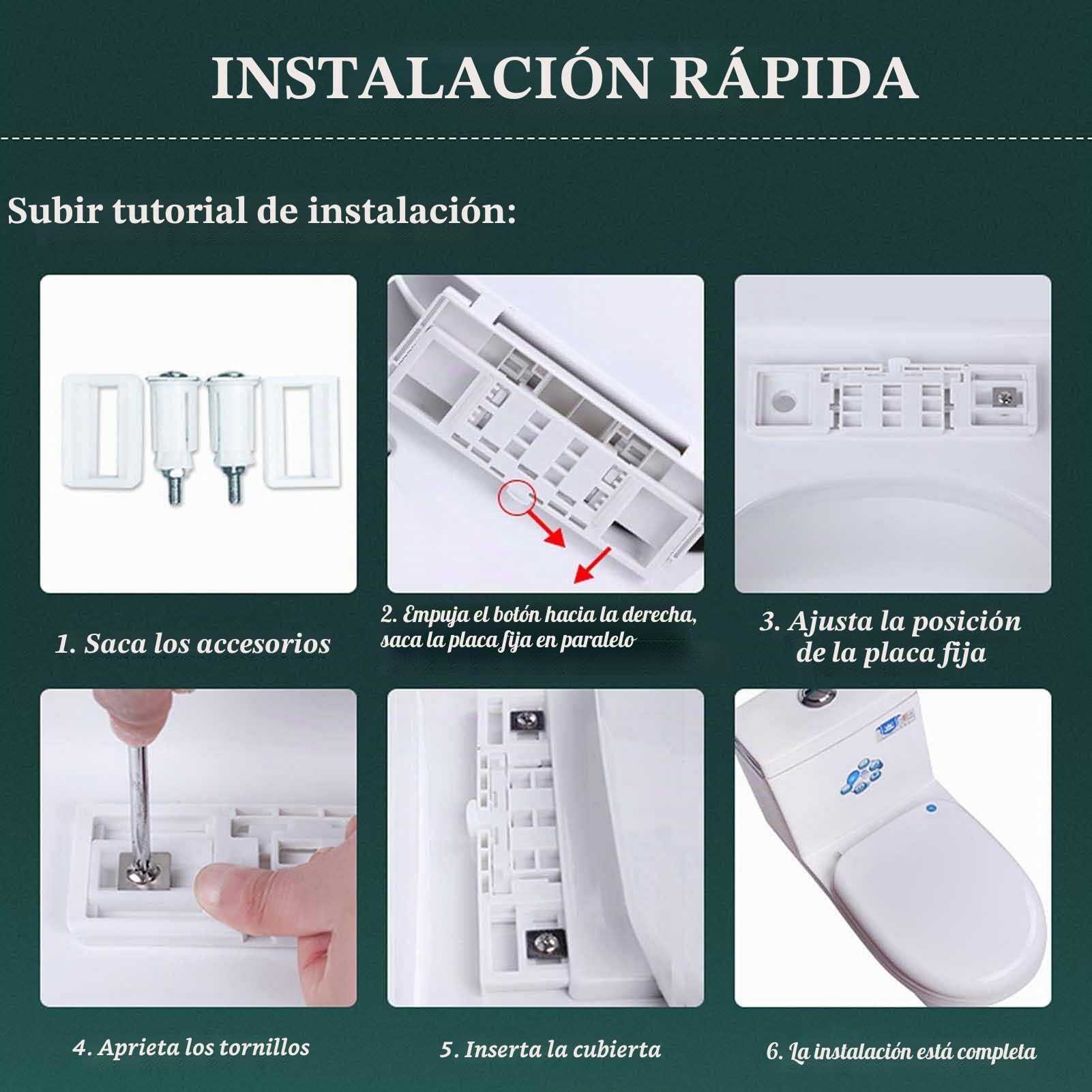 Tapadera De WC En Polypropylene Material,Tapa WC Gala 18,5",Tapa Vater 36 * 47 Cm,Tapa WC De Color De BañO FáCiles De Limpiar E Instalar,Disponible En Una Variedad De Colores,Verde
