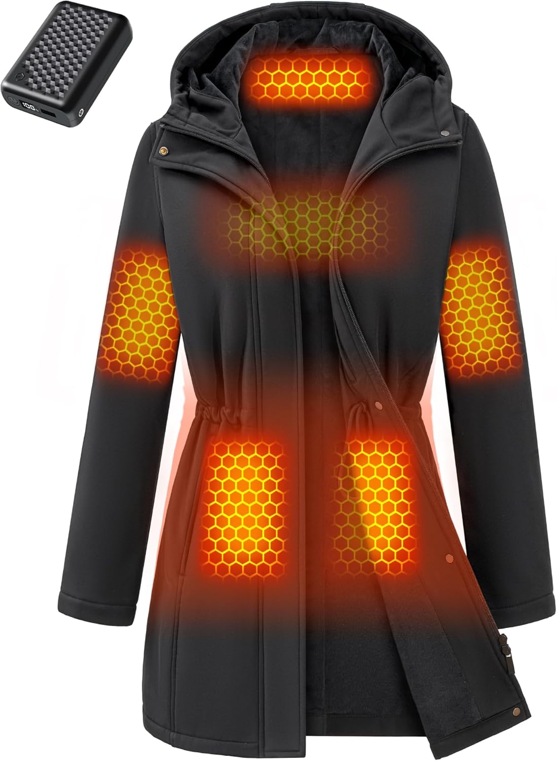 Wulcea Graphene Heated Jacket for Women 12V Fast Charge 18400mAh Large Capacity